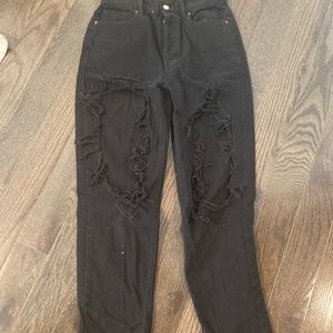 Distressed black pacsun denim jeans